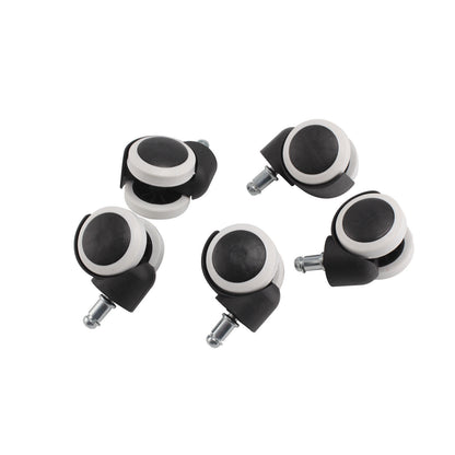 5x Soft Rubber Non Marking Castor Wheels 50mm 11mm Computer Office Chair Caster