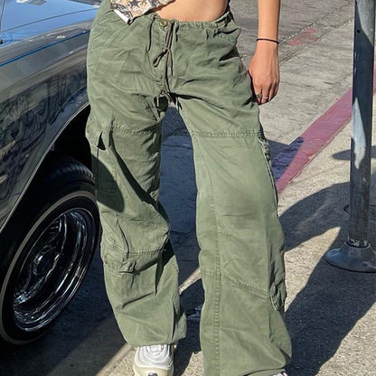TL337 European And American Street Style Overalls Loose Jeans