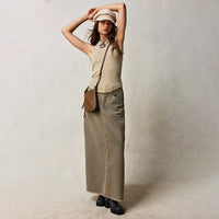 Women's Loose Straight Casual Denim Skirt