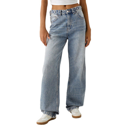 Loose Fashion Personalized Wide-leg Jeans For Women