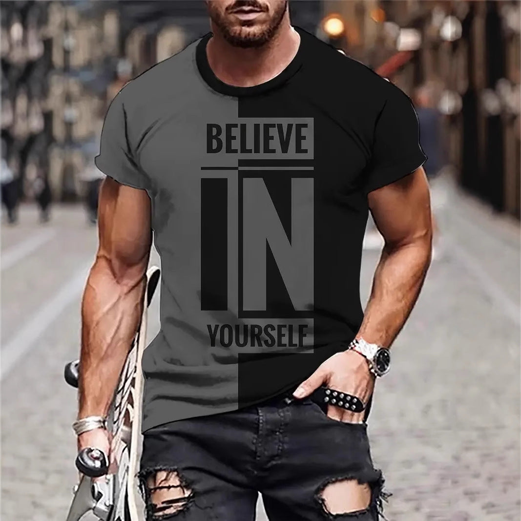 Men's Summer Loose Breathable Round Neck T-shirt