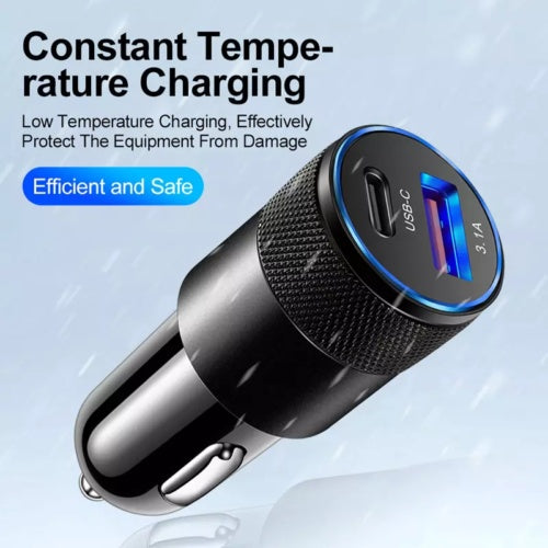 Auto Ladegerat USB Typ C USB-C 3-1 Ladeadapter KFZ Zigarettenanzunder DE
