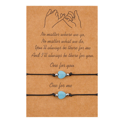 Europe And America Best Selling Luminous Pendant Card Necklace Love