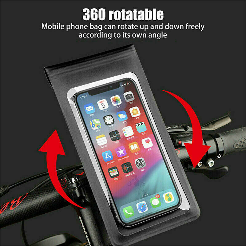 Bicycle Motor Bike 360 Waterproof Phone Case Mount Holder For All Mobile Phones