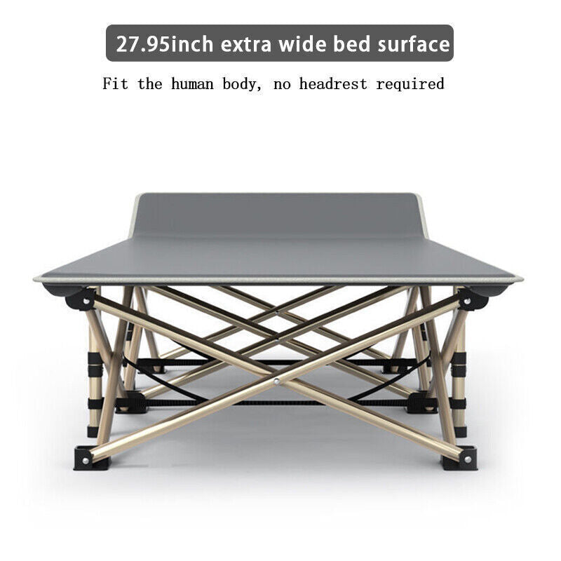 Heavy Duty Single Folding Bed  Camping Travel Guest Lightweight