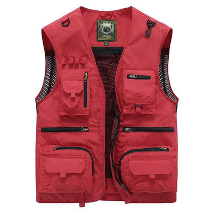 14 Pockets Summer New Men US Tactical Hiking Fishing Vest Mens Photographer Waistcoat Mesh Cargo Sleeveless Jacket Tool Vest