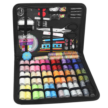 230Pc Large Portable Sewing Kit Home Travel Case Needles Thread Scissors Set Box