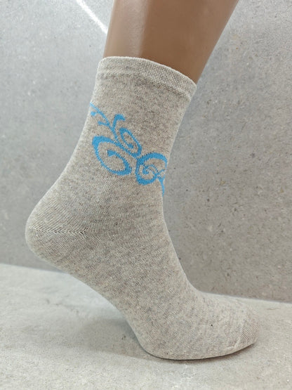 Womens Colourful Patterned Tattoo Socks Pack Of 6 12 24 Pairs