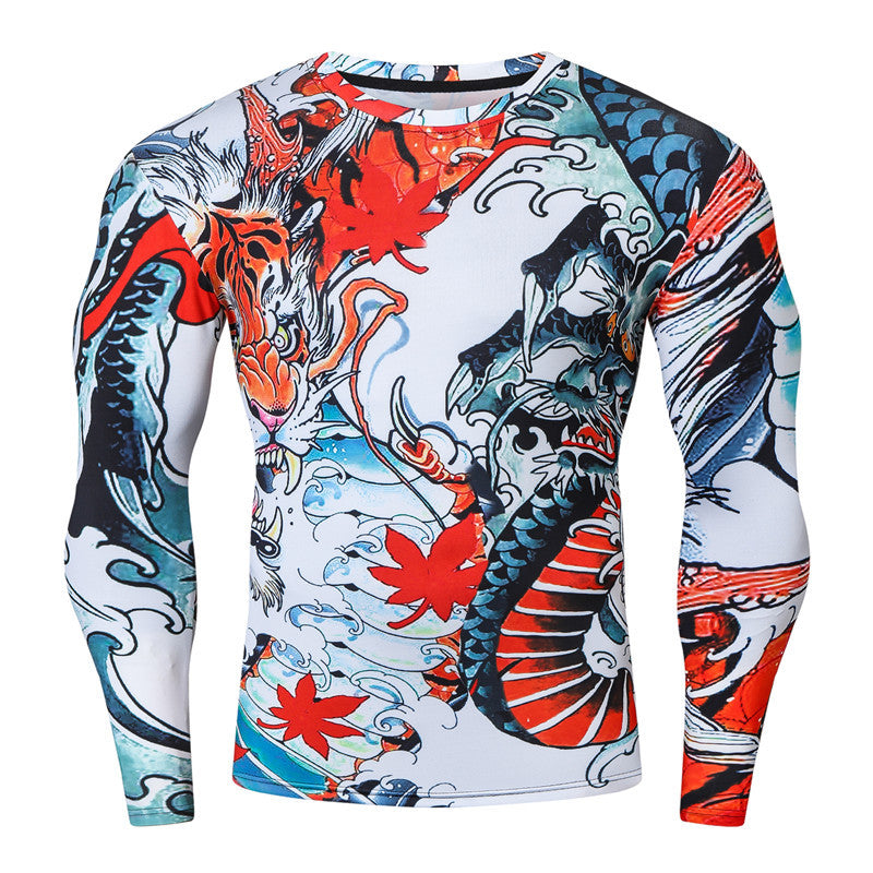 Running Basketball Fast Drying Clothes High Elastic Breathable Long Sleeve Tights