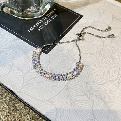 Rhinestone Bracelet Ins Fashion Shiny Adjustable Bracelet Women Jewelry