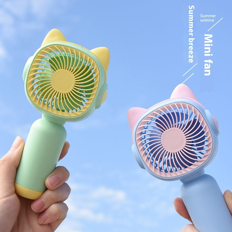 Portable Handheld USB Mini Cartoon Rechargeable Small Fan
