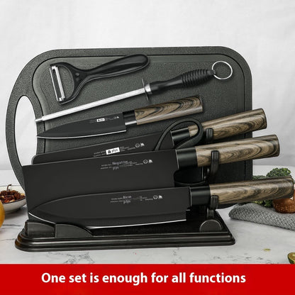 Anti-rust Black Blade Knives Kitchen Suit Household