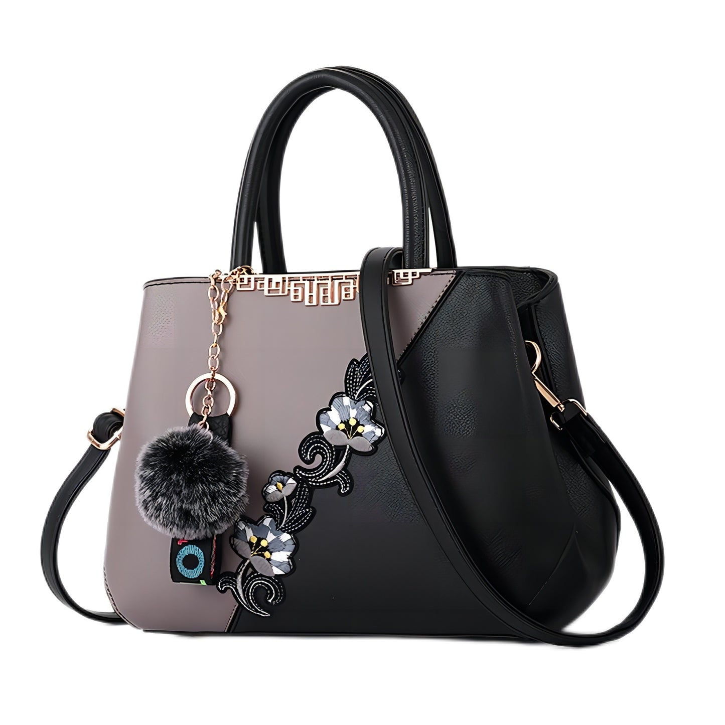 Handbags Fashionable Women's Handbags For Ladies Flower Pattern Crossbody Bags Splicing Color Shoulder Bags