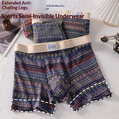 10A Mens Breathable Antibacterial, Trendy Cotton Underwear For Sports