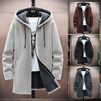 Men's Mid-Length Knitted Cardigan Coat Casual And Versatile