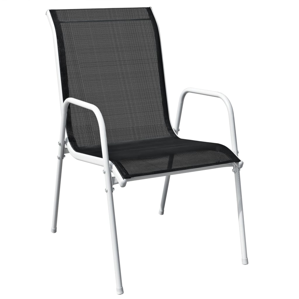 3-piece bistro set, steel, black
