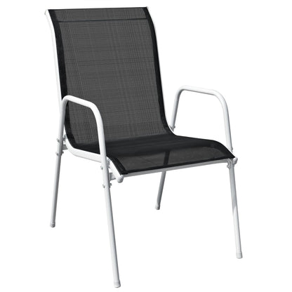 3-piece bistro set, steel, black