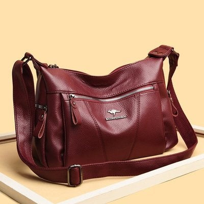 Real Leather Women's New Large Capacity Crossbody Bag