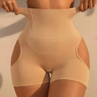 Hip Lifting Butt Exposed High Waist Plus Size Hip Beauty Cinched Bodycon Shaping Pants