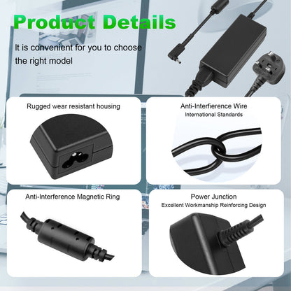 For Aspire 3 A315-58 A315-22 A315-34 N20C5 45W Laptop Power Adapter Charger