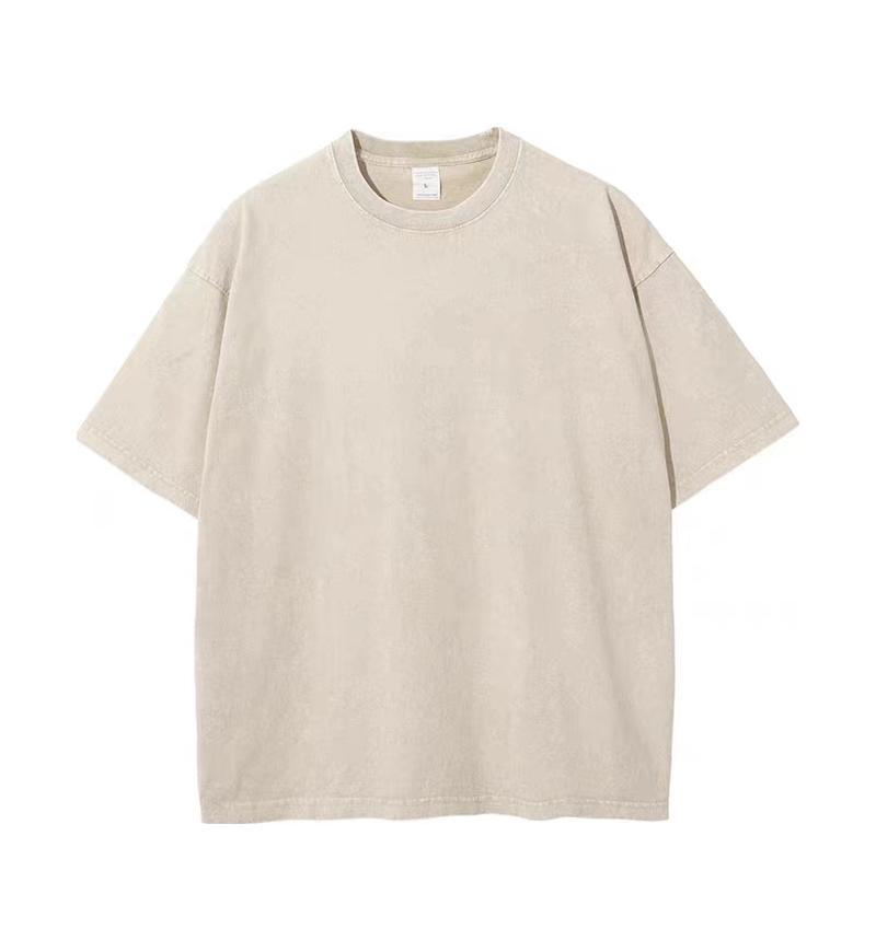 American-style Stir-fried Snowflake Batik Crewneck Short Sleeves