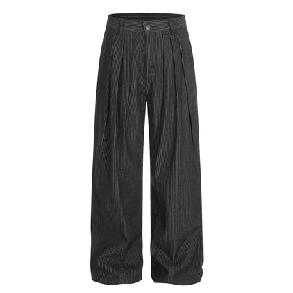 Mens Fashionable Casual Solid-Color Straight-Leg Pants