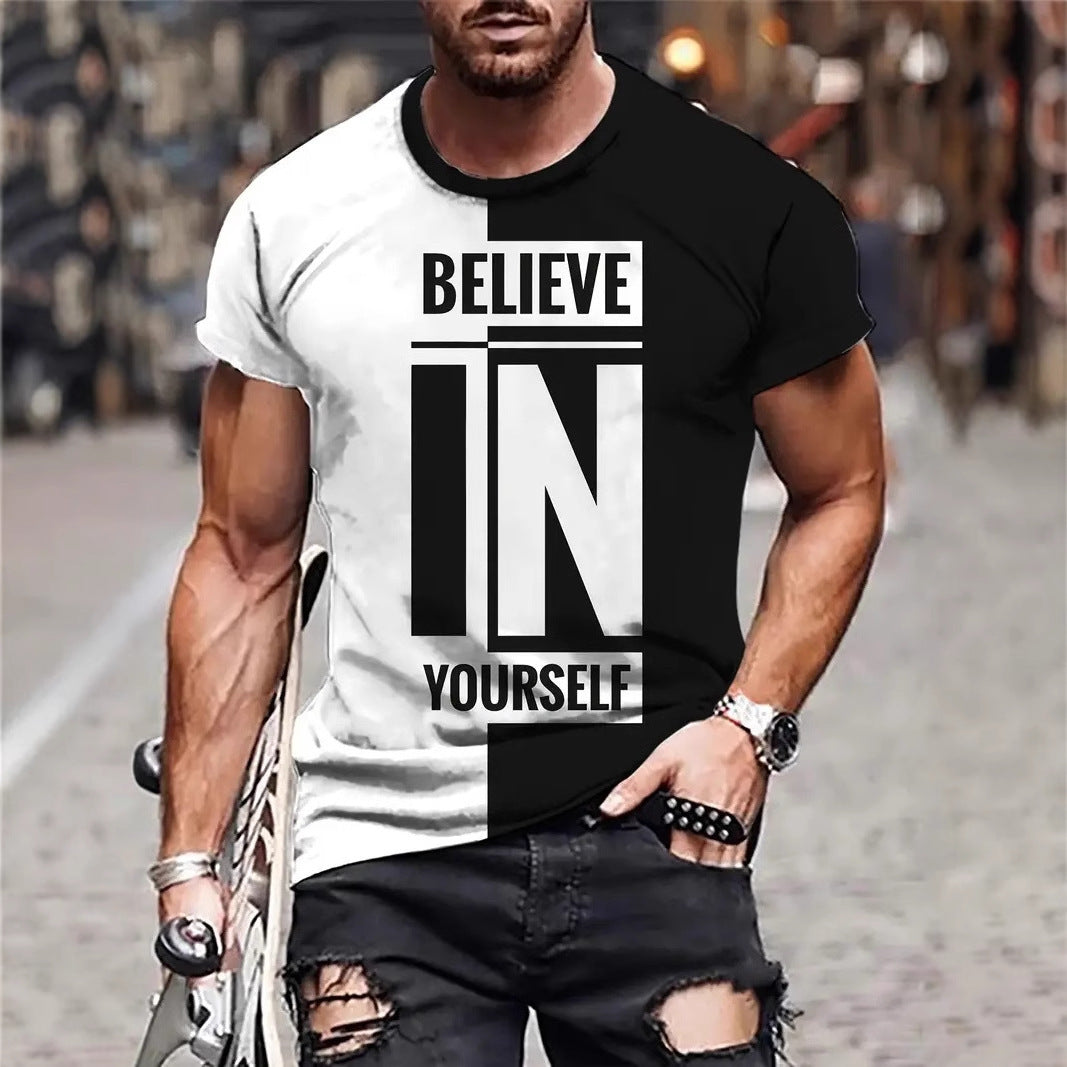 Men's Summer Loose Breathable Round Neck T-shirt