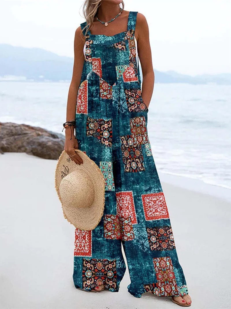 Summer New Digital Printing Romper Women's Clothing