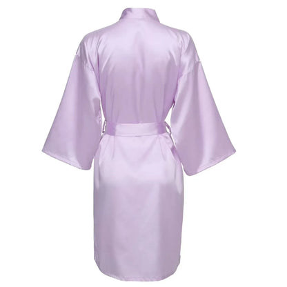 Custom Satin Wedding Bridesmaid Kimono Dressing Gown Bridesmaid Robes Soft Satin & Personalized Wedding/Bachelorette Party Robes