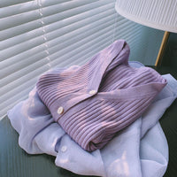 Knitted cardigan coat