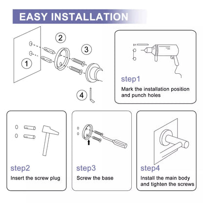 50cm 60cm Single Towel Bar Bracket Wall Mounted Towel Holder Bathroom Kitchen