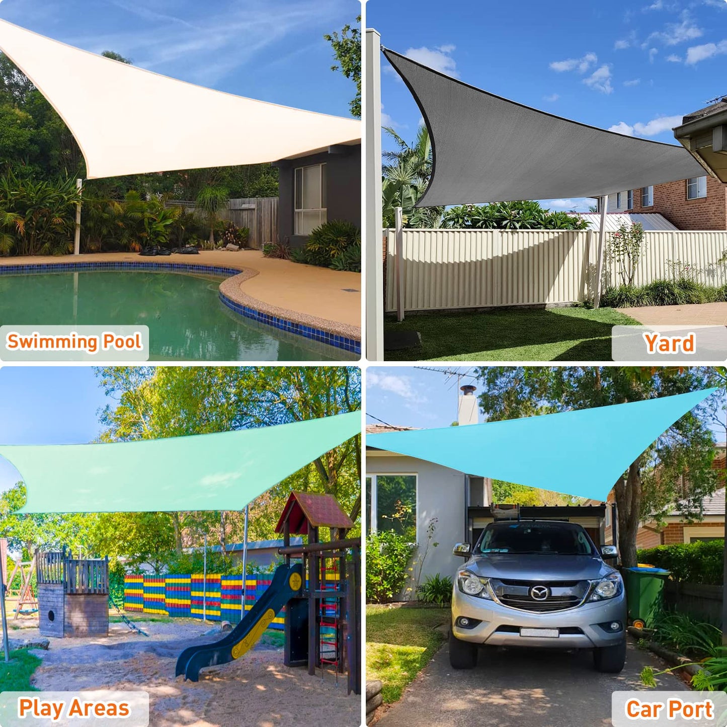 Prohibited From Sale On Amazon XISHAN 12'X16' Turquoise,Dark Grey,Light Grey,Rust Red,Scarlet,Sand,Beige HDPE Sunshade Sail, 160 Grams
