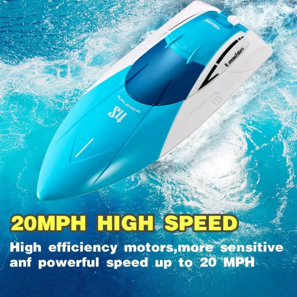 2025 RC-Boot, Ferngesteuertes Boot Fur Kinder Und Erwachsene, 2,4 GHz, Rennboote Fur Pools Und Seen, Alarm Bei Niedrigem Batteriestand, Kenterwiederherstellung, 2 Wiederaufladbare Battery