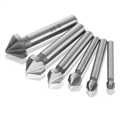 6 Pcs Lower Drill Sink Drill Sink Wood Metal HSS Cone Lower 6.3-20.5 Mm Set