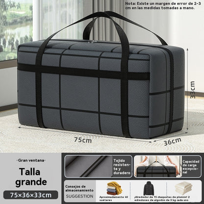Portable Handle Clothes Storage Bin, Large Capacity Organizer Bag For Clothing & Quilts, Perfect For School & Moving Luggage