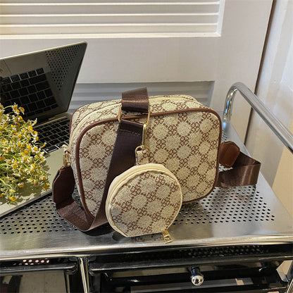 Vintage Pattern Crossbody Bags For Women Shoulder Shell Bag Trend Small Purse And Handbag Luxury Designer Female Square Bag Women's Bag