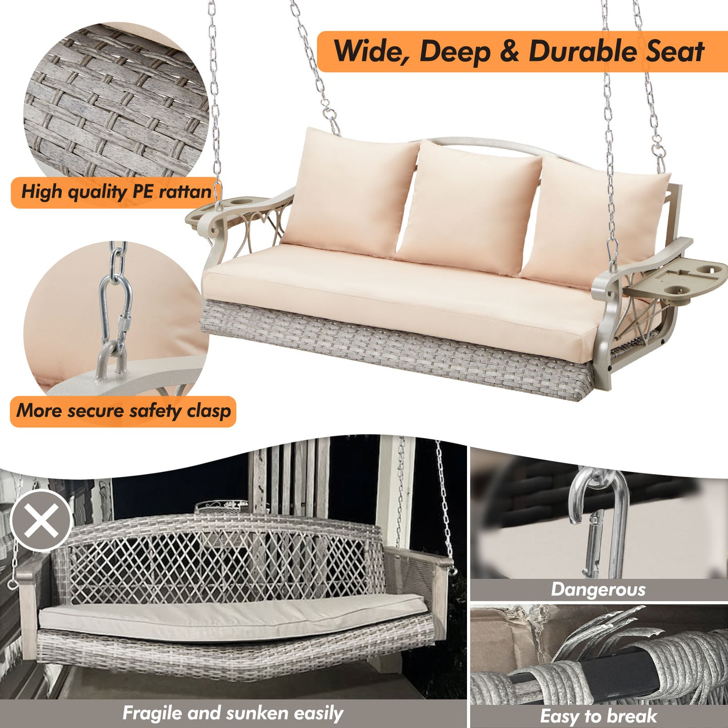 Porch Swing Basket