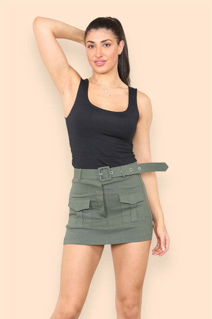 Belted Cargo Skorts