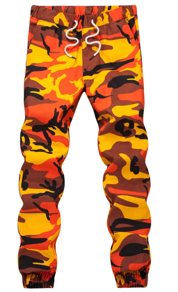 Men's Patchwork Camouflage Versatile Sweatpants