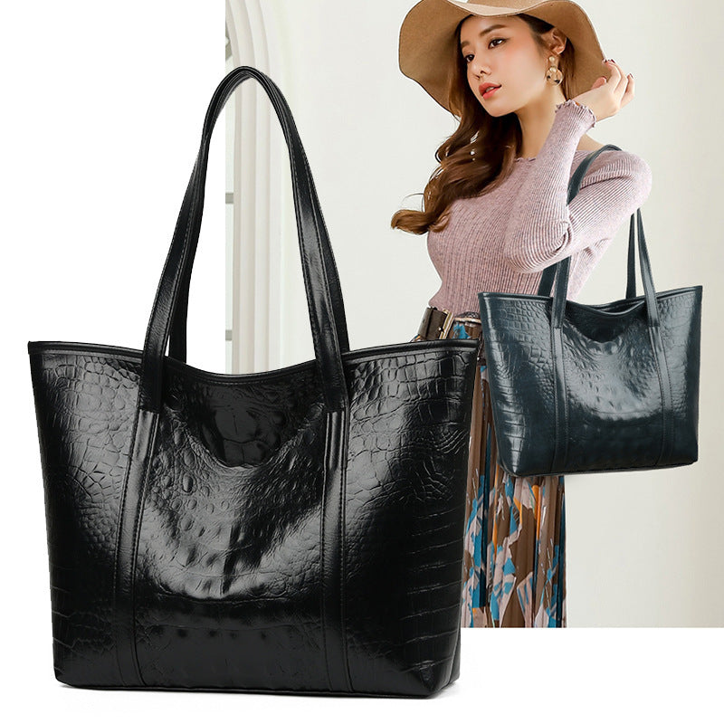 Women's Soft Leather Portable Large Capacity Shoulder Bag
