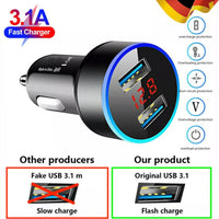 Cigarette Lighter 2 USB Charger Car Car Truck Adapter Mobile Phone Charging Plug