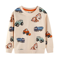 Sweatshirt With An Excavator Design Boys Clothing
