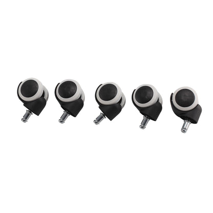 5x Soft Rubber Non Marking Castor Wheels 50mm 11mm Computer Office Chair Caster