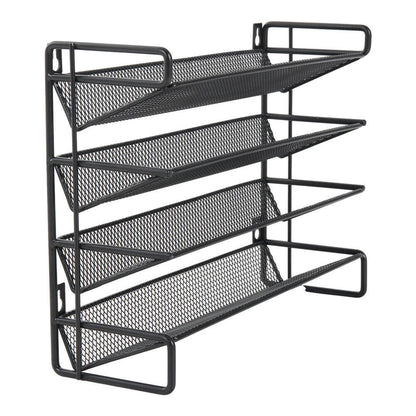 4 Tiers Metal Spice Rack Kitchen Countertop Cupboard Spice Herb Jar Storage Shelf