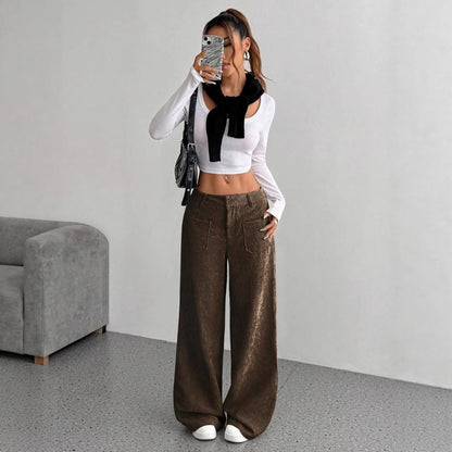 Corduroy Pants Women's Loose Fashion Casual Pants