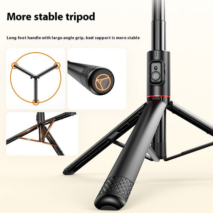 Mobile Phone Bluetooth Selfie Stick Integrated Hidden Multifunctional Tripod Stand For Live Streaming