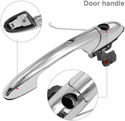 Drivers Side Outer Door Handle Chrome Offside 735592012 For Fiat 500