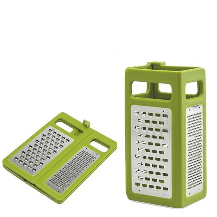 Foldable 4-Sided Box Grater – Stainless Steel Cheese & Vegetable Slicer