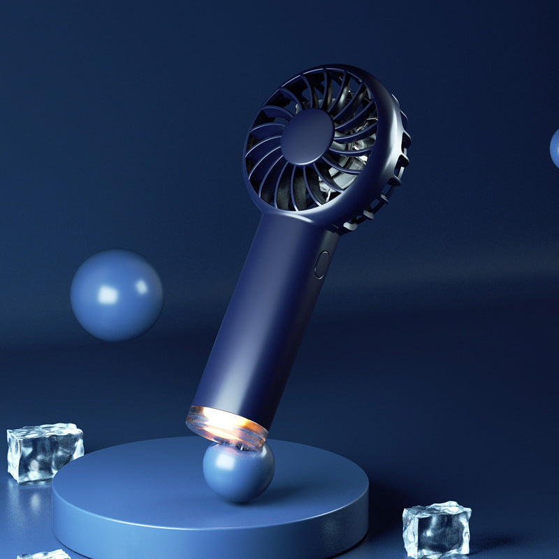 Portable Handheld Fan With Ambient Light 3 Speeds Rechargeable
