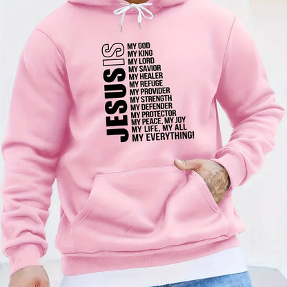 Printed Kangaroo Pocket Hoodie Casual Long-Sleeve Hoodie Pullover Sweatshirt